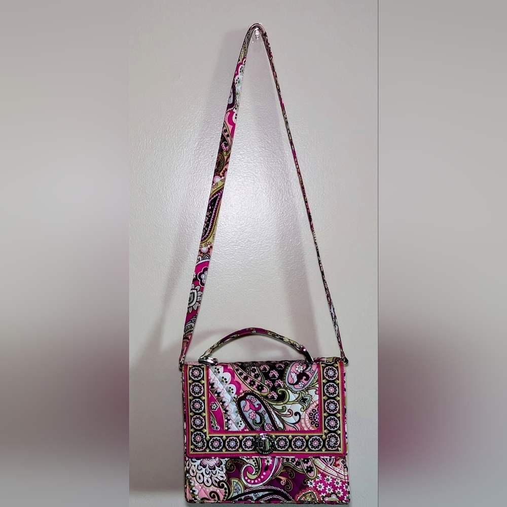 Vera Bradley Very Berry Paisley Cross Body Bag With Removable Straps - Picture 2 of 10